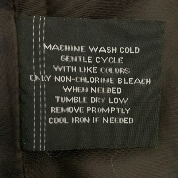 Giacca Antique Bronze Full Zip Jacket Ruffle Trim Pleated Lower Back Size Small - Picture 6 of 6